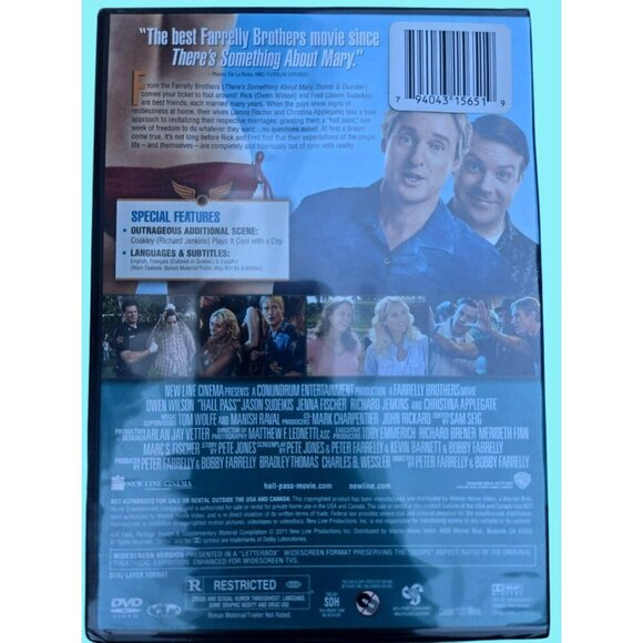 Hall Pass DVD Movie Owen Wilson & Jason Sudeikis New Sealed - Picture 2 of 2